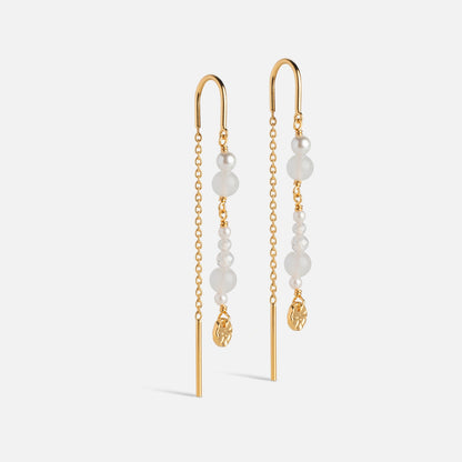 Sofia øreringe fra Enamel - White Pearls