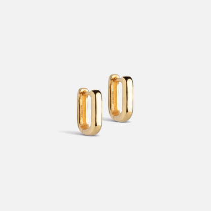 Square Hoops 12 mm fra Enamel Copenhagen - Forgyldt