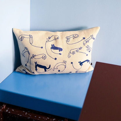 Garnkatter Embroidered Cushion Cover - Fine Little Day - I hjørne