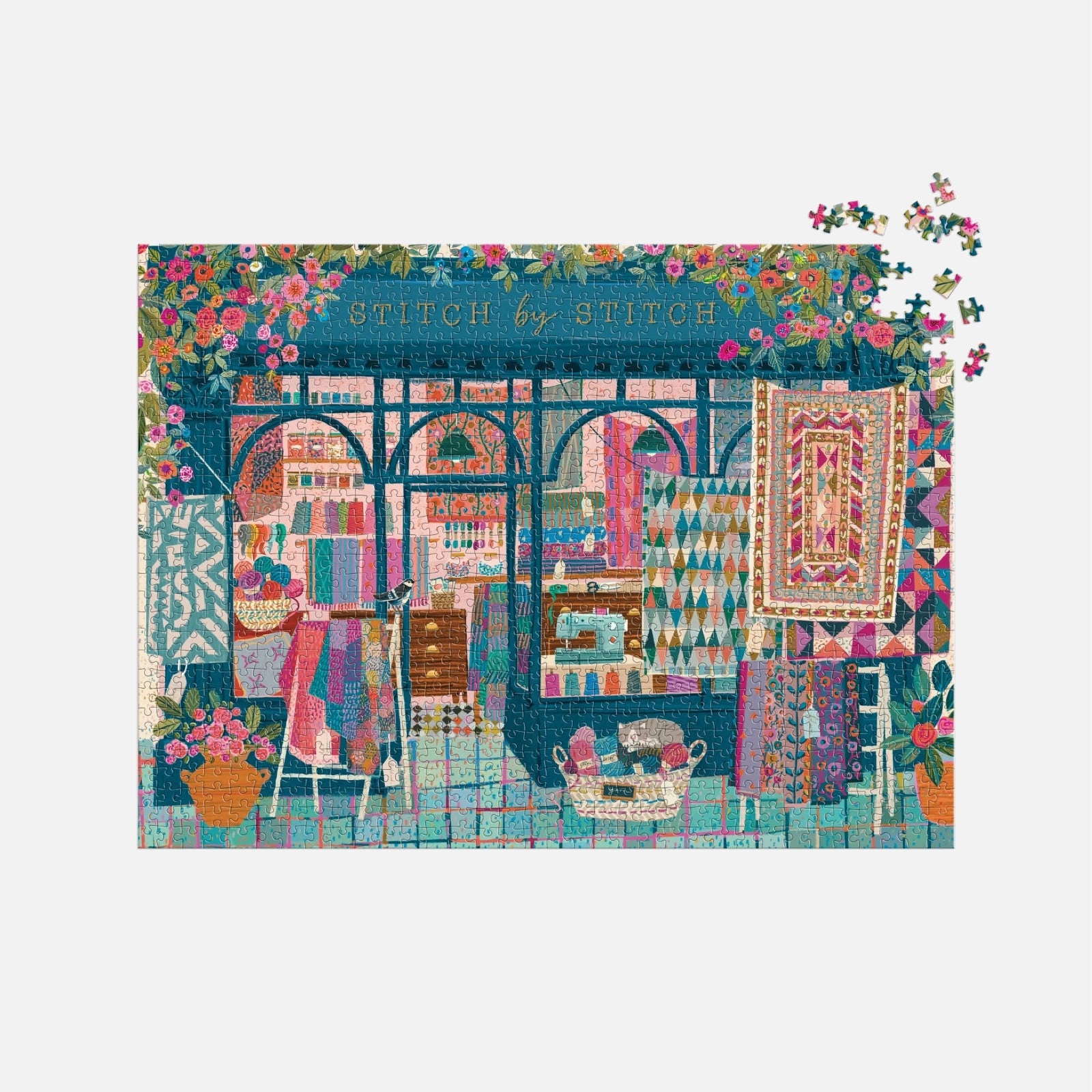 Stitch by Stitch puslespil fra Galison (motiv)