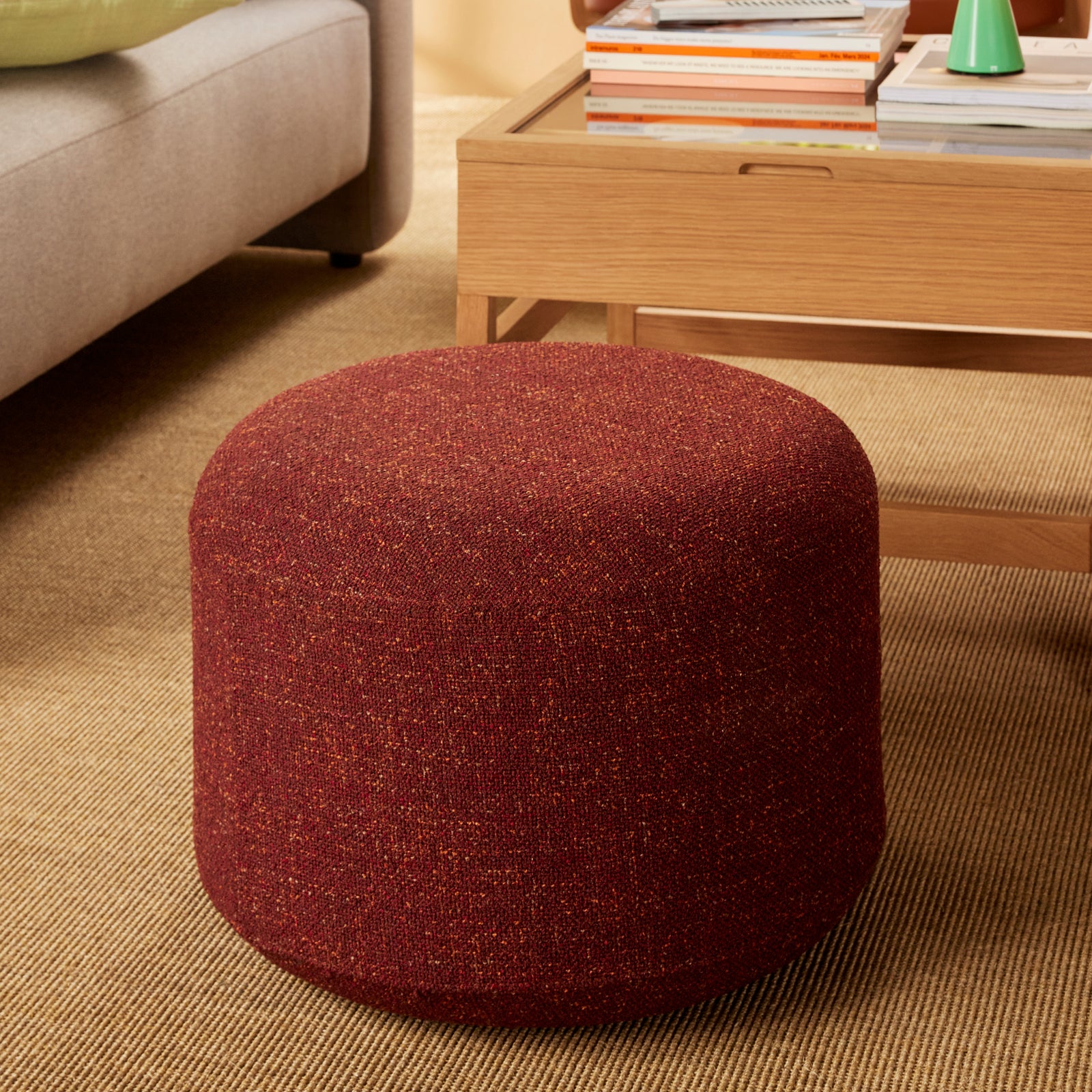 Marshmellow Pouf Small Red - Hübsch - Stue