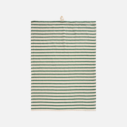 Eske viskestykke fra Ib Laursen - Natur m. Mørkegrønne Striber