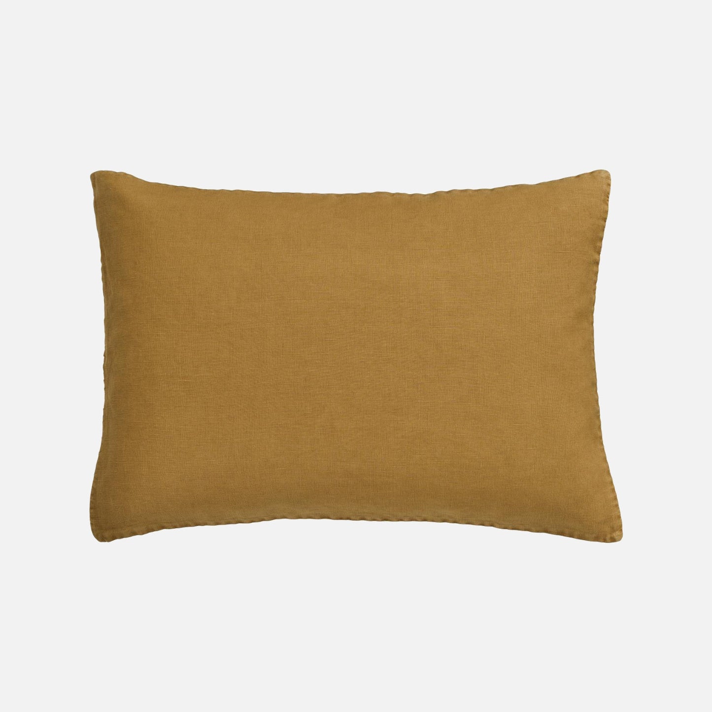Aflang Hørpude fra Ibb Laursen - 50x70 cm - Ochre Green