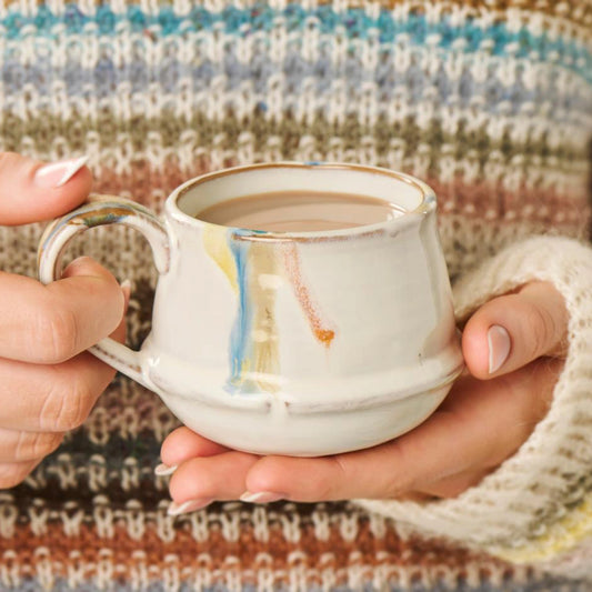 Kalmar Krus med Hank fra Ib Laursen - Flerfarvede Striber - Kaffe