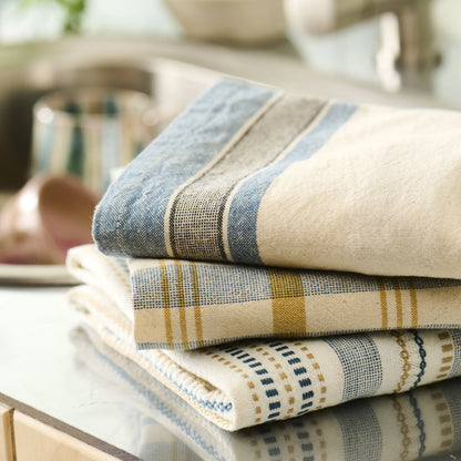 Walter viskestykke fra Ib Laursen - Natur med blå & grå striber - Miljøfoto køkken