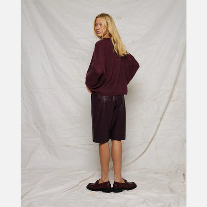 Asta Knit fra La Rouge - Wine - Model fra ryggen