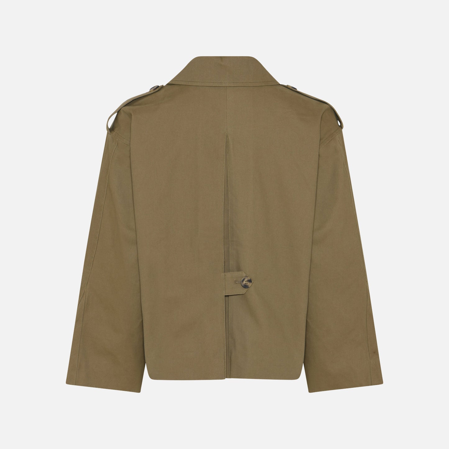Daniella Short Trenchcoat fra La Rouge - Khaki - Ryg