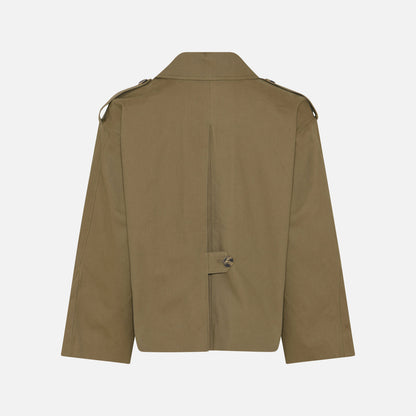 Daniella Short Trenchcoat fra La Rouge - Khaki - Ryg