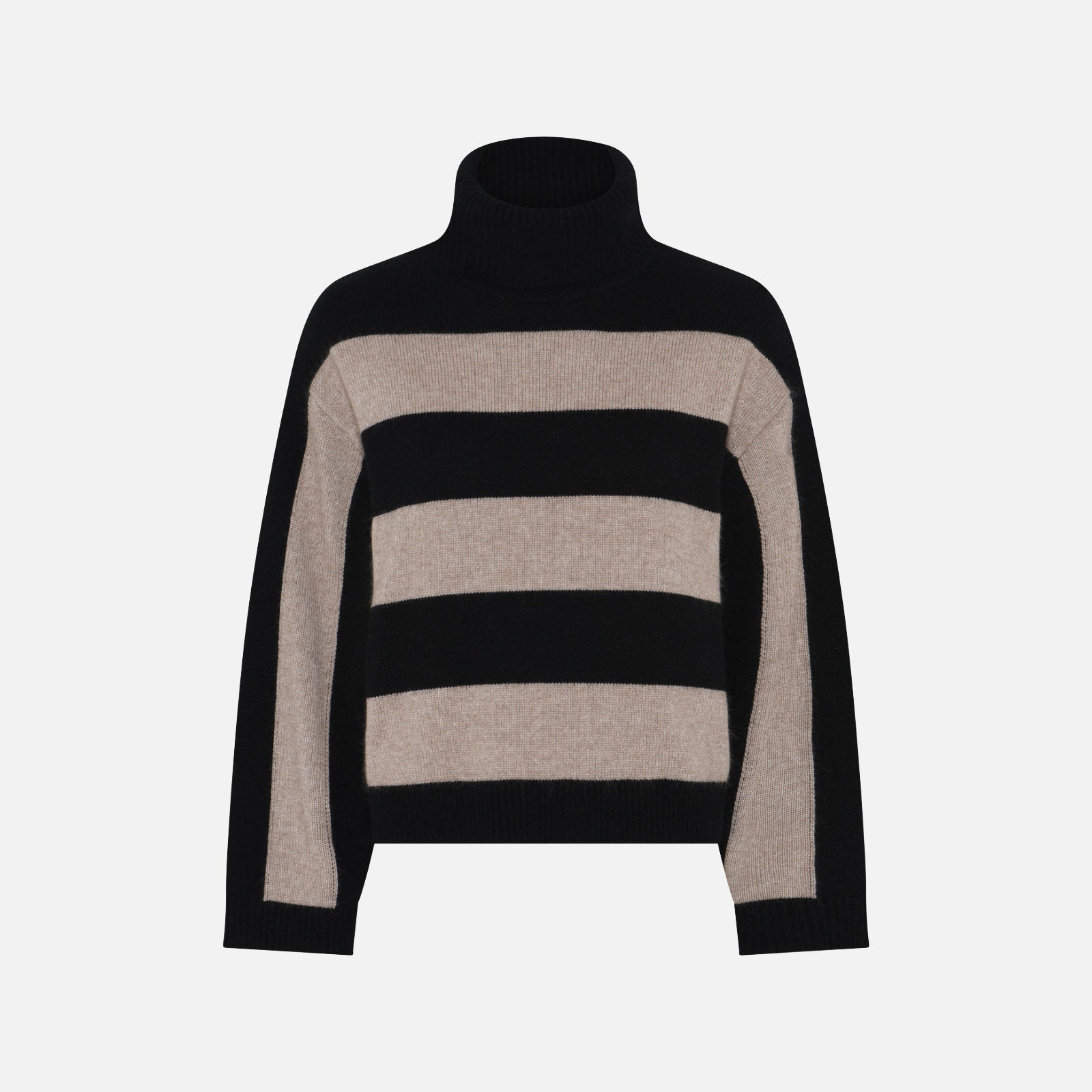 Julie Striped Knit - La Rouge - Black/Sand Stripe