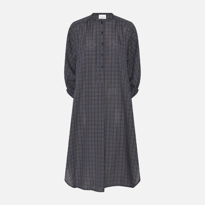 Louise Shirt Dress fra La Rouge - Navy Checks