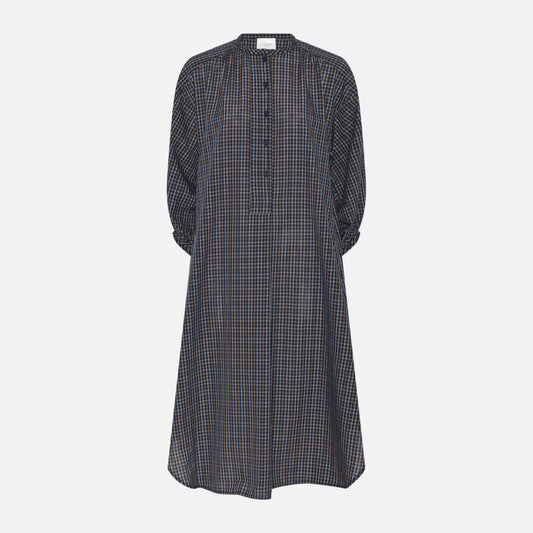 Louise Shirt Dress fra La Rouge - Navy Checks