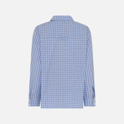 Petra Shirt fra La Rouge - Blue Checks - Ryg