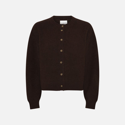 Sisse Cardigan fra La Rouge - Dark Brown
