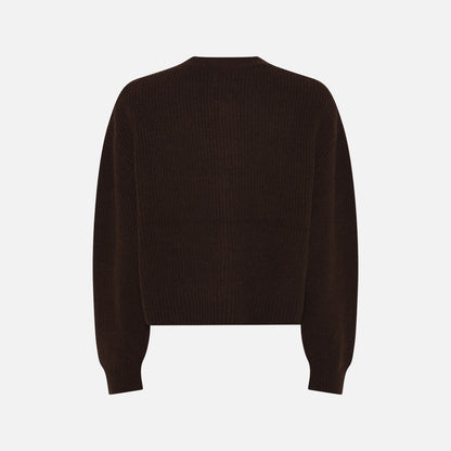 Sisse Cardigan fra La Rouge - Dark Brown - Fra ryggen