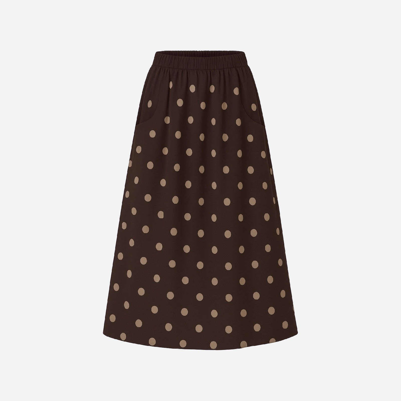 Vilma Dot Skirt fra La Rouge - Brown/Sand