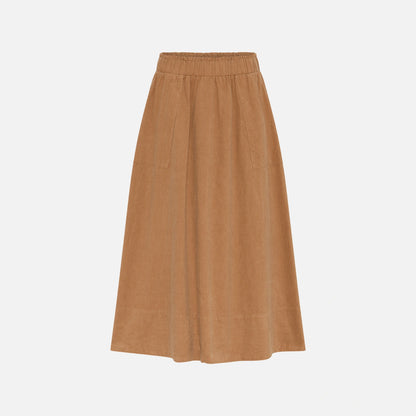 Vilma Skirt Fløjl - La Rouge - Camel
