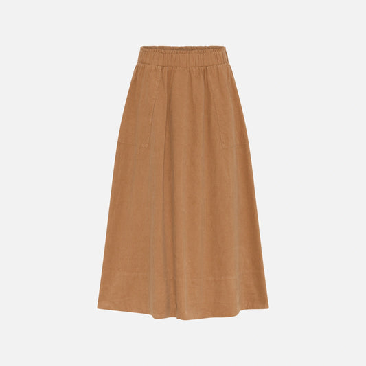 Vilma Skirt Fløjl - La Rouge - Camel