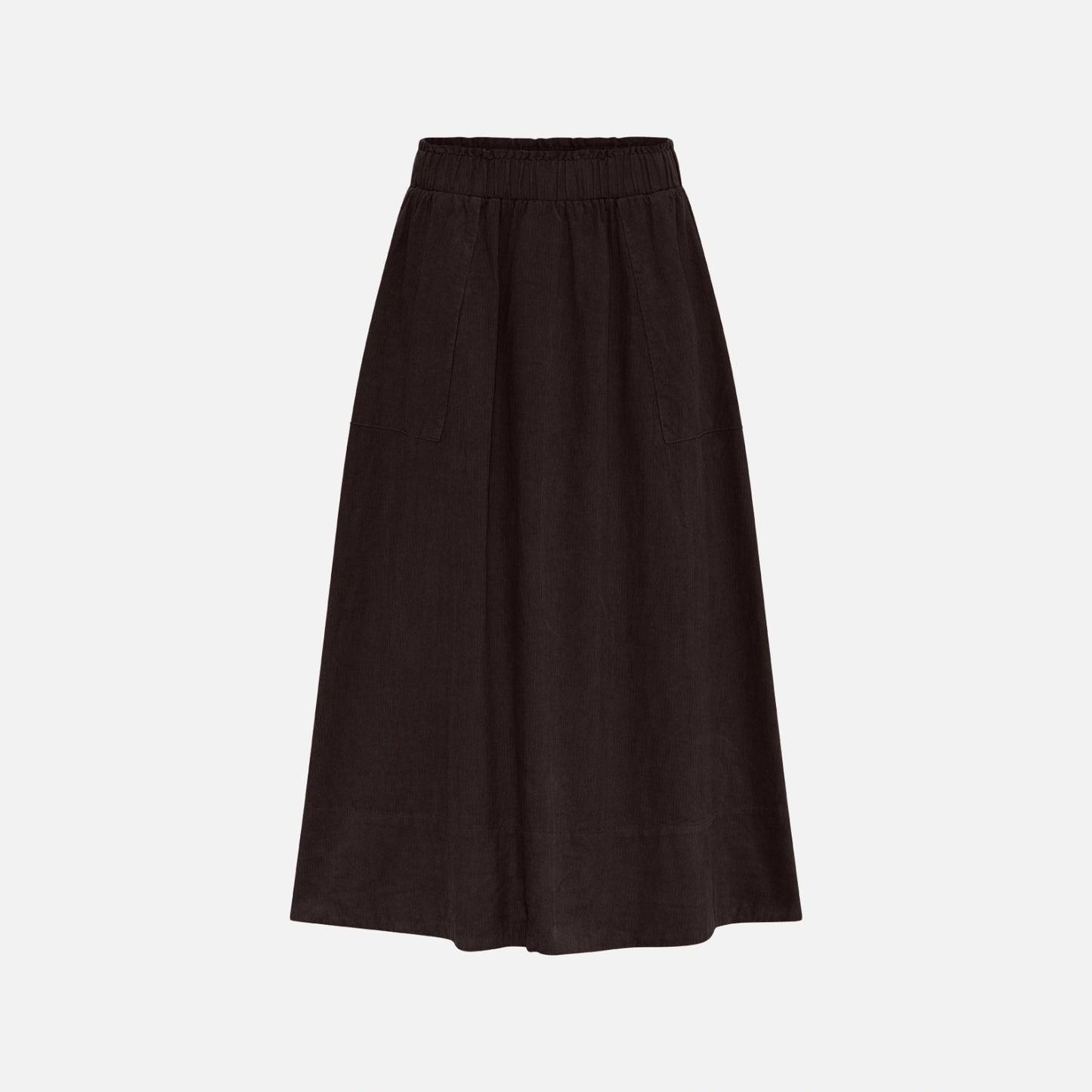 Vilma Skirt Fløjl - La Rouge -  Dark Brown