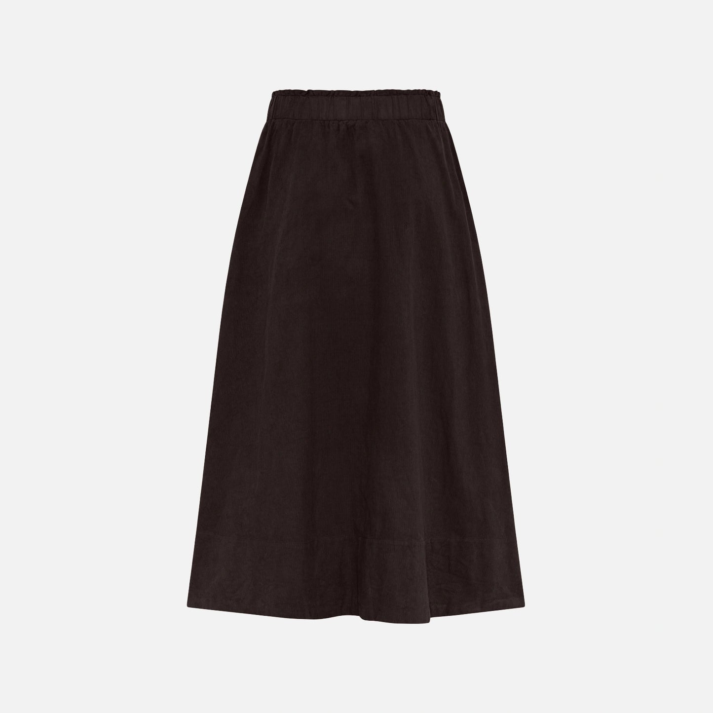 Vilma Skirt Fløjl - La Rouge -  Dark Brown - Bagfra