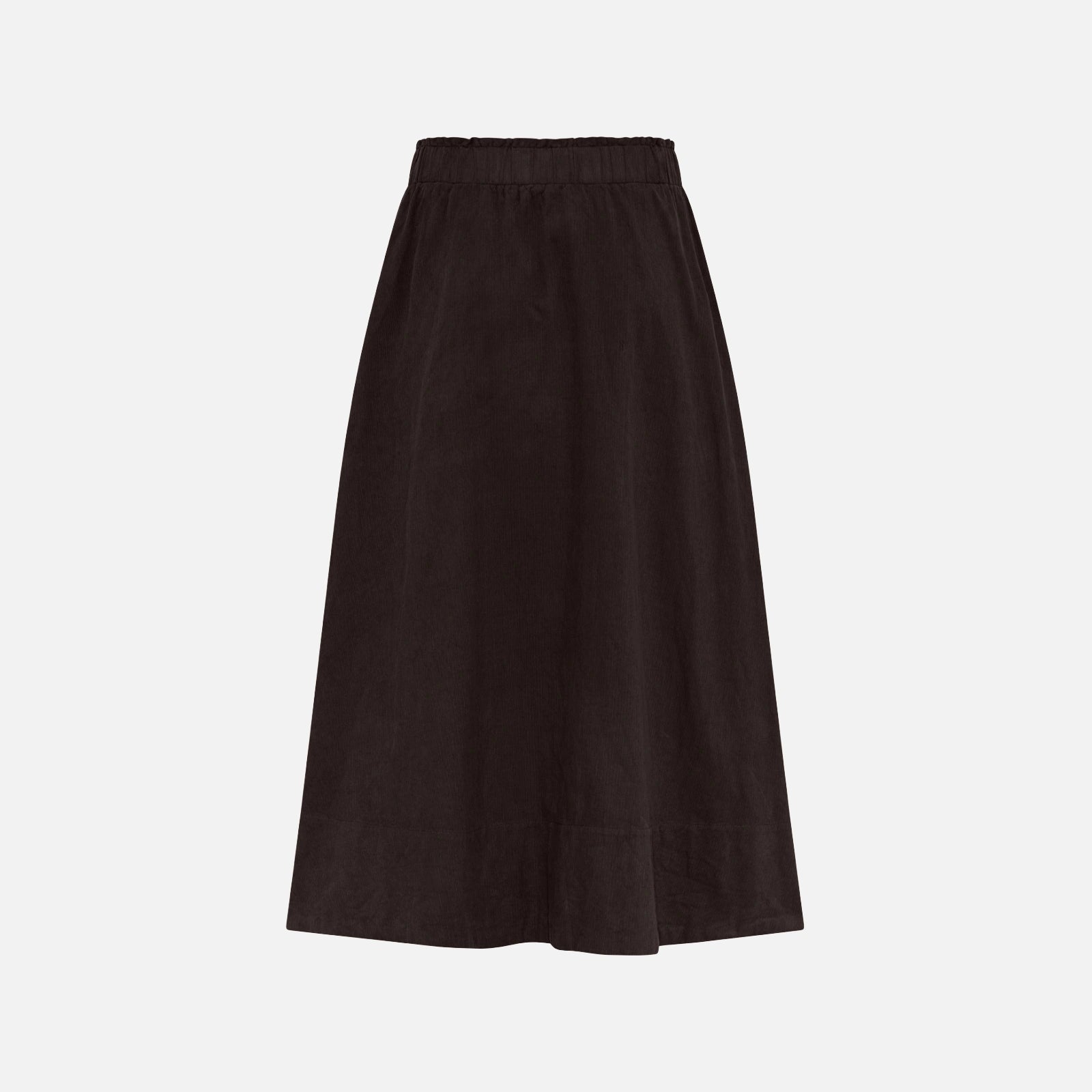 Vilma Skirt Fløjl - La Rouge -  Dark Brown - Bagfra