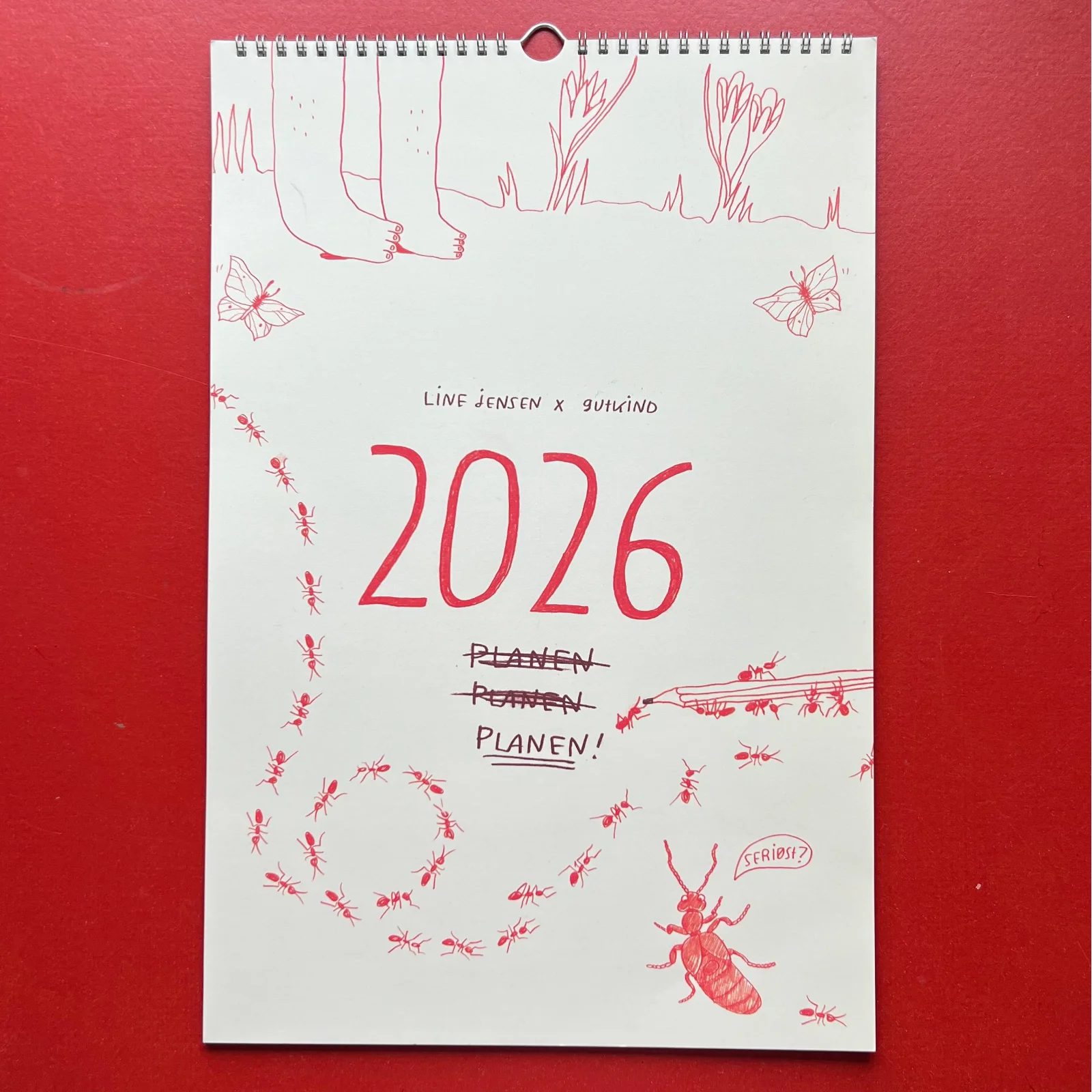 Familiekalender 2026 - Line Jensen flu x Gutkind