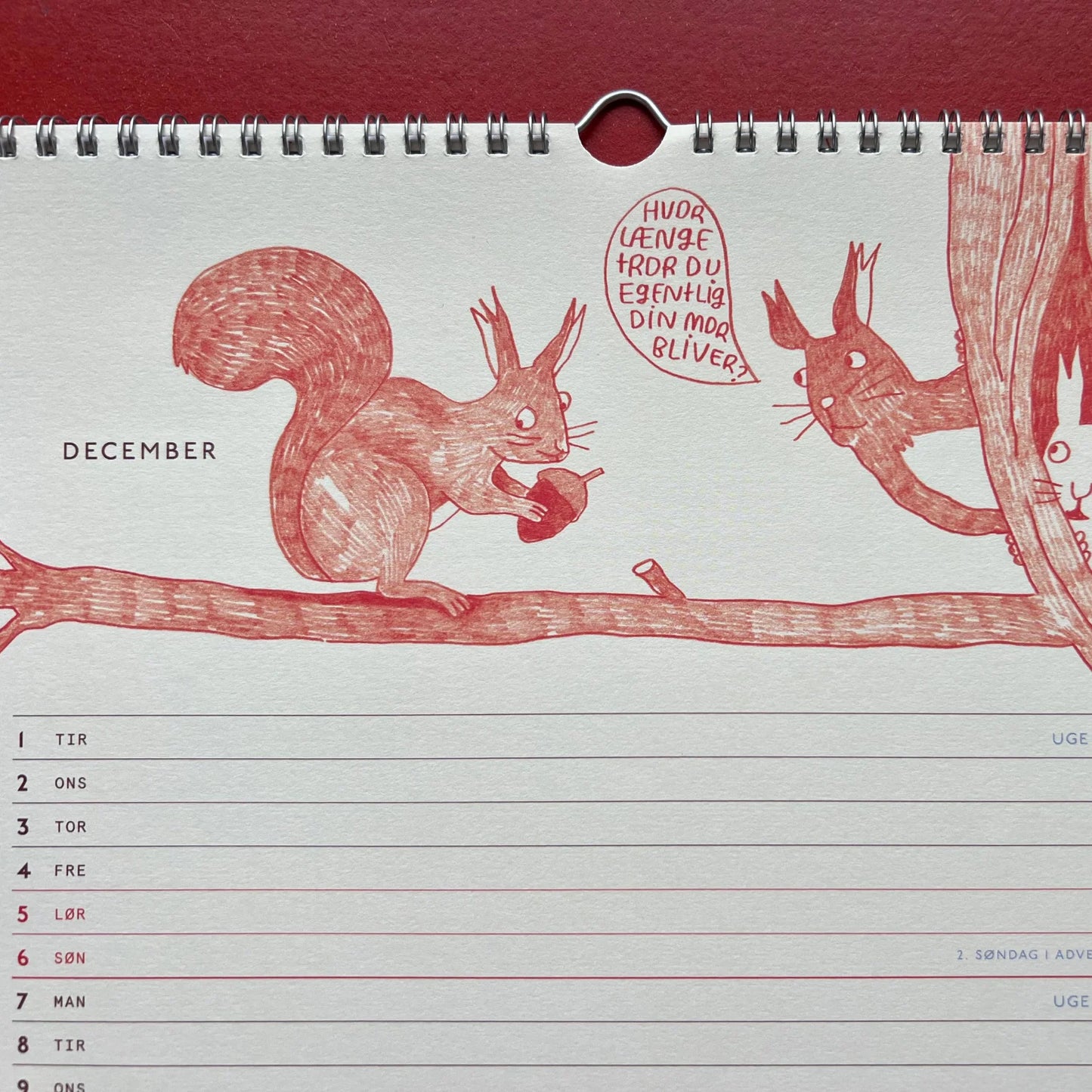 Familiekalender 2026 - Line Jensen flu x Gutkind - December