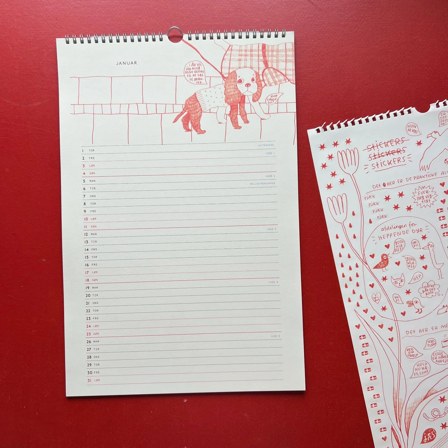 Familiekalender 2026 - Line Jensen flu x Gutkind - Januar