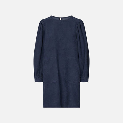 Carla Dress i mørkeblåt fløjl fra Lolly's Laundry