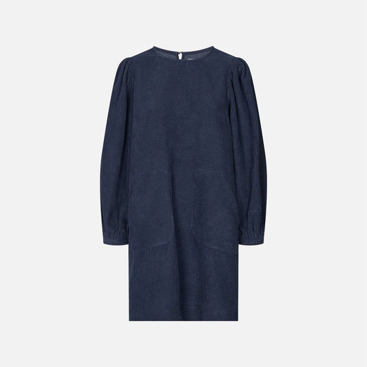 Carla Dress i mørkeblåt fløjl fra Lolly's Laundry