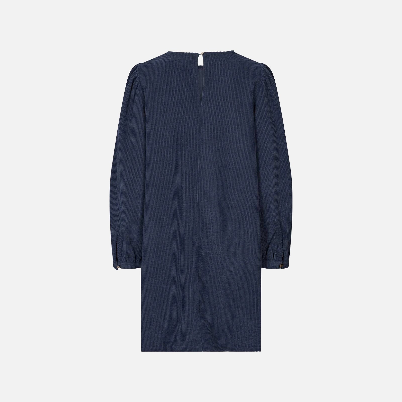 Carla Dress i mørkeblåt fløjl fra Lolly's Laundry (ryg)
