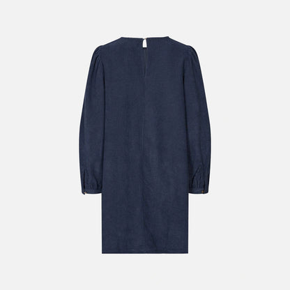 Carla Dress i mørkeblåt fløjl fra Lolly's Laundry (ryg)
