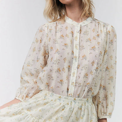 JuneLL Shirt fra Lolly's Laundry - Creme - Detaljefoto