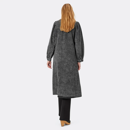 Lucas Dress fra Lolly's Laundry I Dark Grey Melange på model fra ryggen
