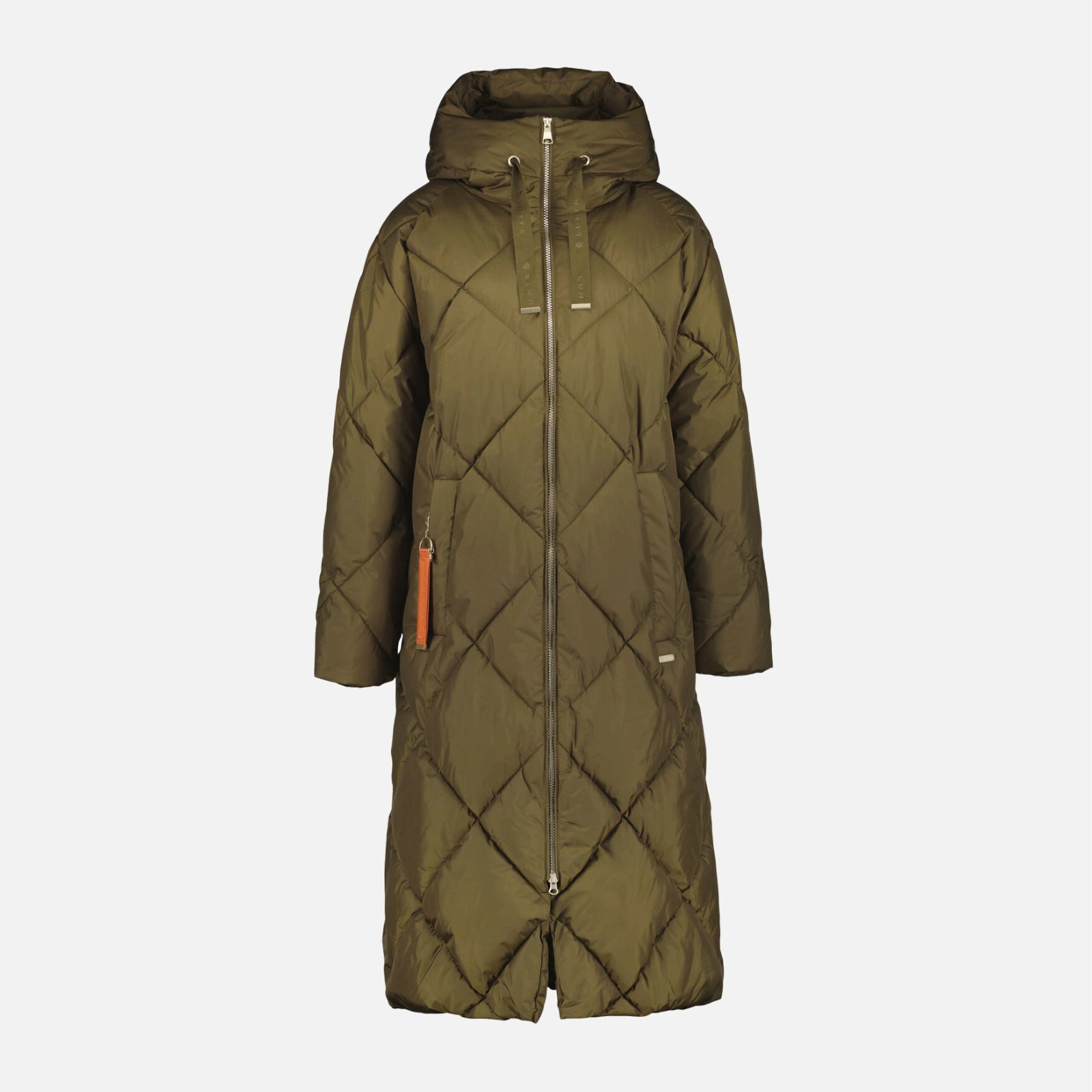 Horja lang dynejakke fra Luhta i Dark Olive