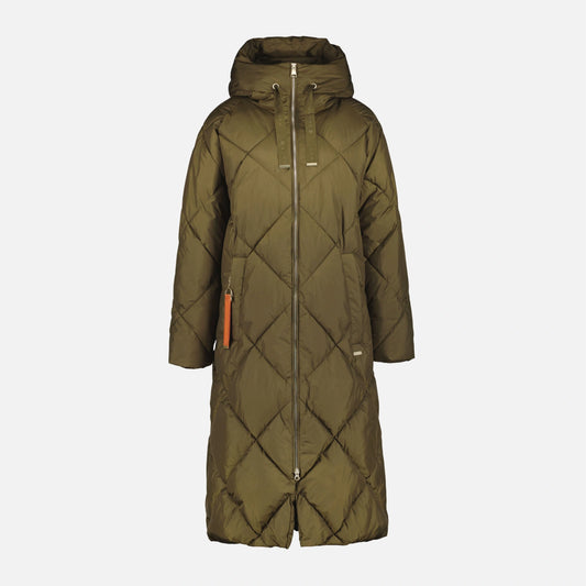 Horja lang dynejakke fra Luhta i Dark Olive