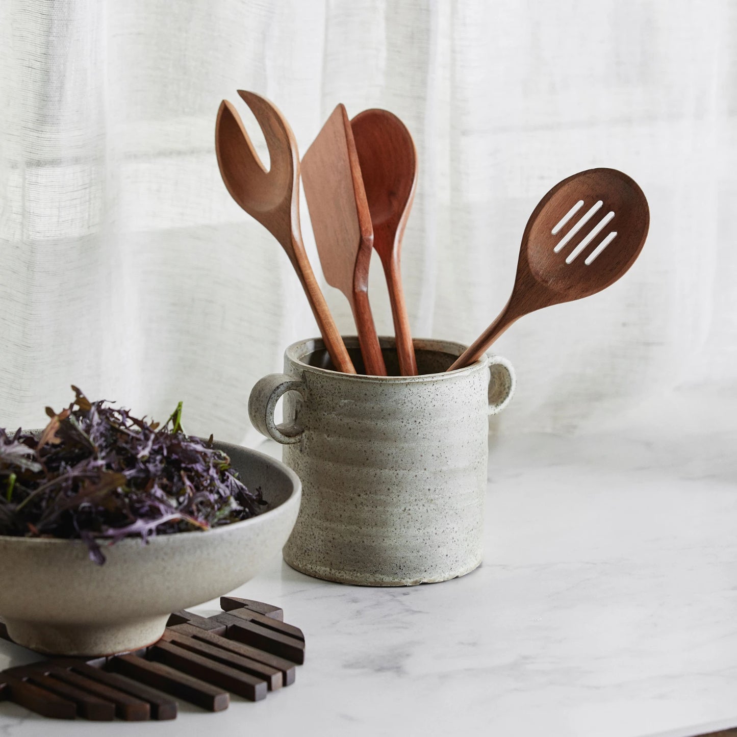 Carota Opbevaringskrukke/bestikholder med redskaber