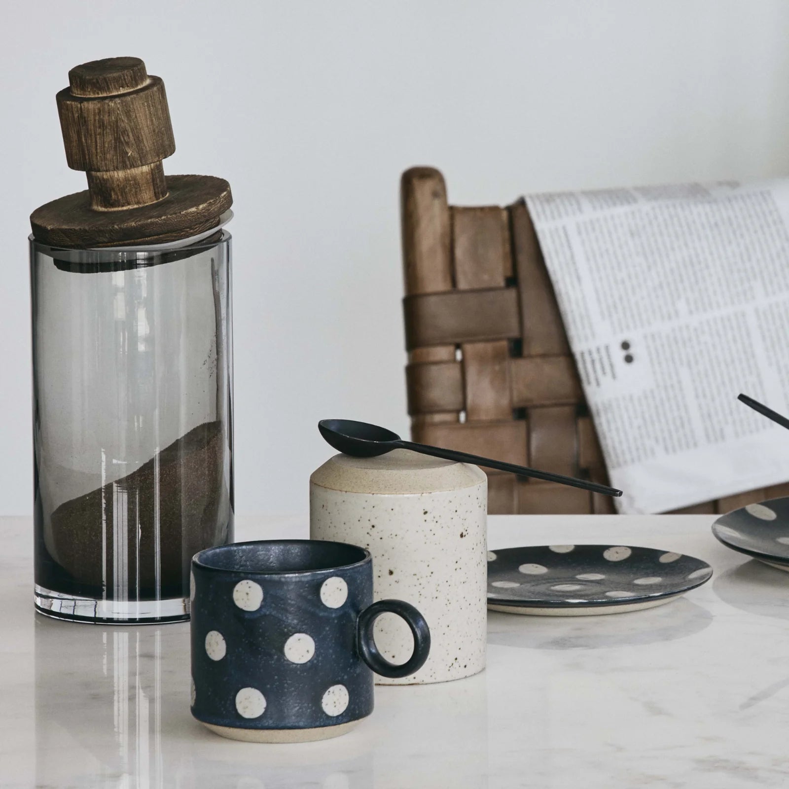 Grainy Krus - Nordal - Mørkeblå/Sand - Køkkenbord