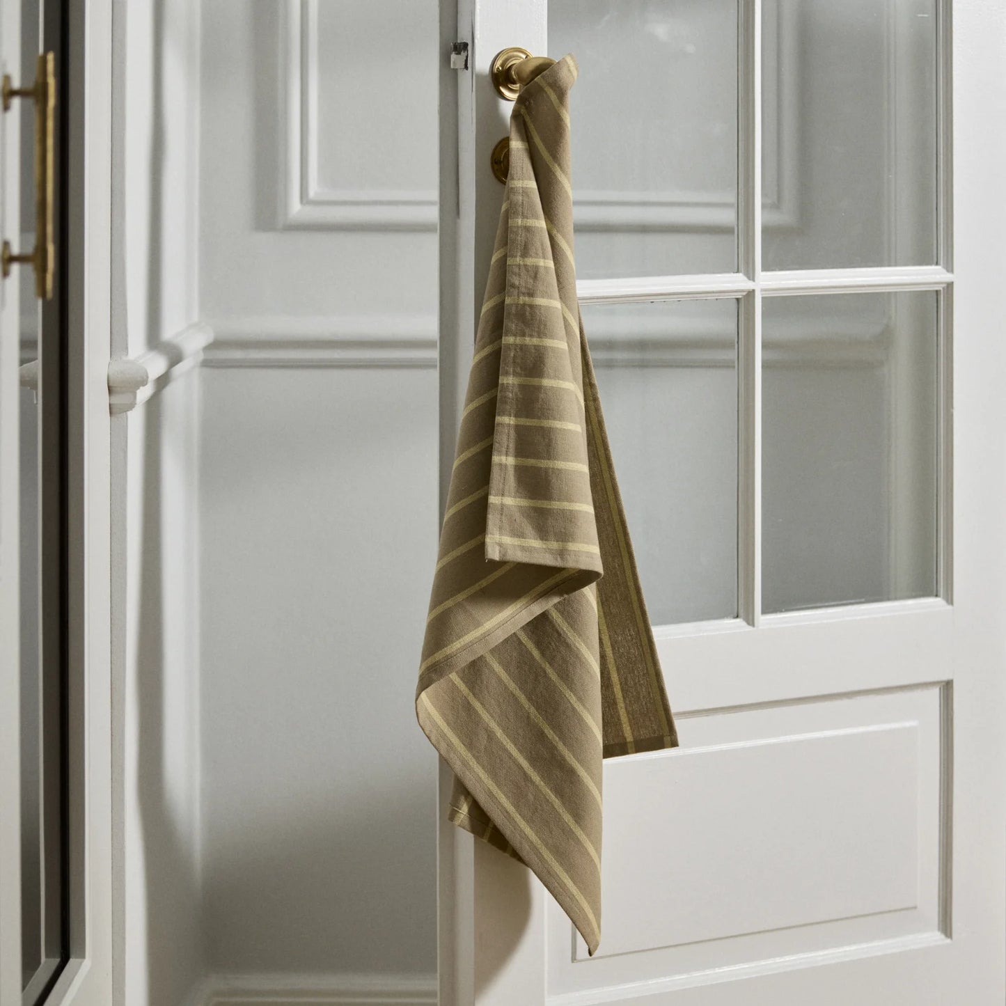 Kinu viskestykke fra Nordal - Gul/Beige - Hængende