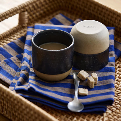 Rafu viskestykke fra Nordal - Brun/Blå - Detaljer