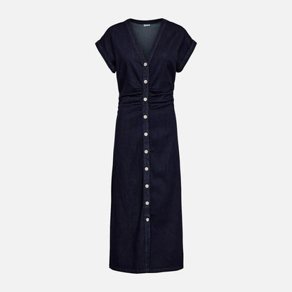Nualetta Dress fra Nümph - Dark Blue Denim