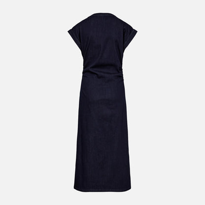 Nualetta Dress fra Nümph - Dark Blue Denim - Ryg