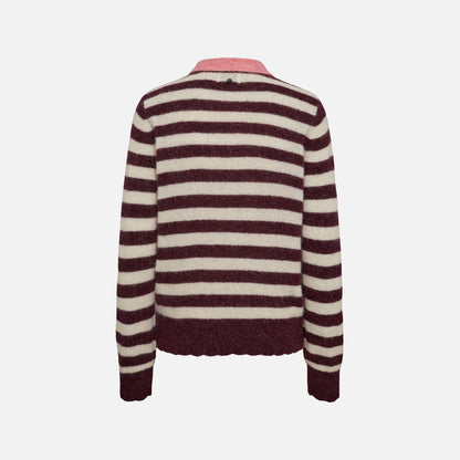 Nuciara Riette Stripe Pullover fra Nümph - Winetasting - Ryg