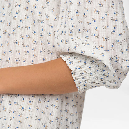 Nufenja Shirt fra Nümph - Grey Blue - Detalje ærme