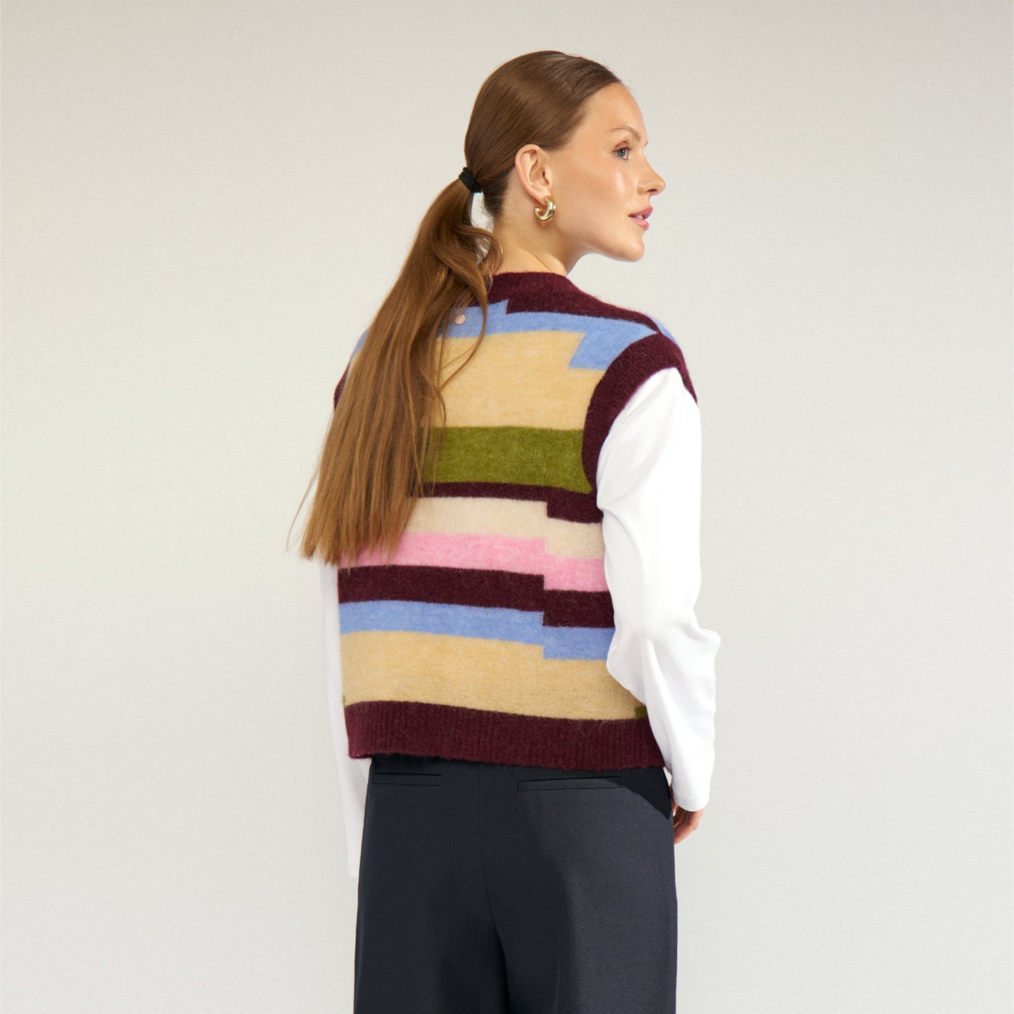 Nuriette Pixel Stripe Vest