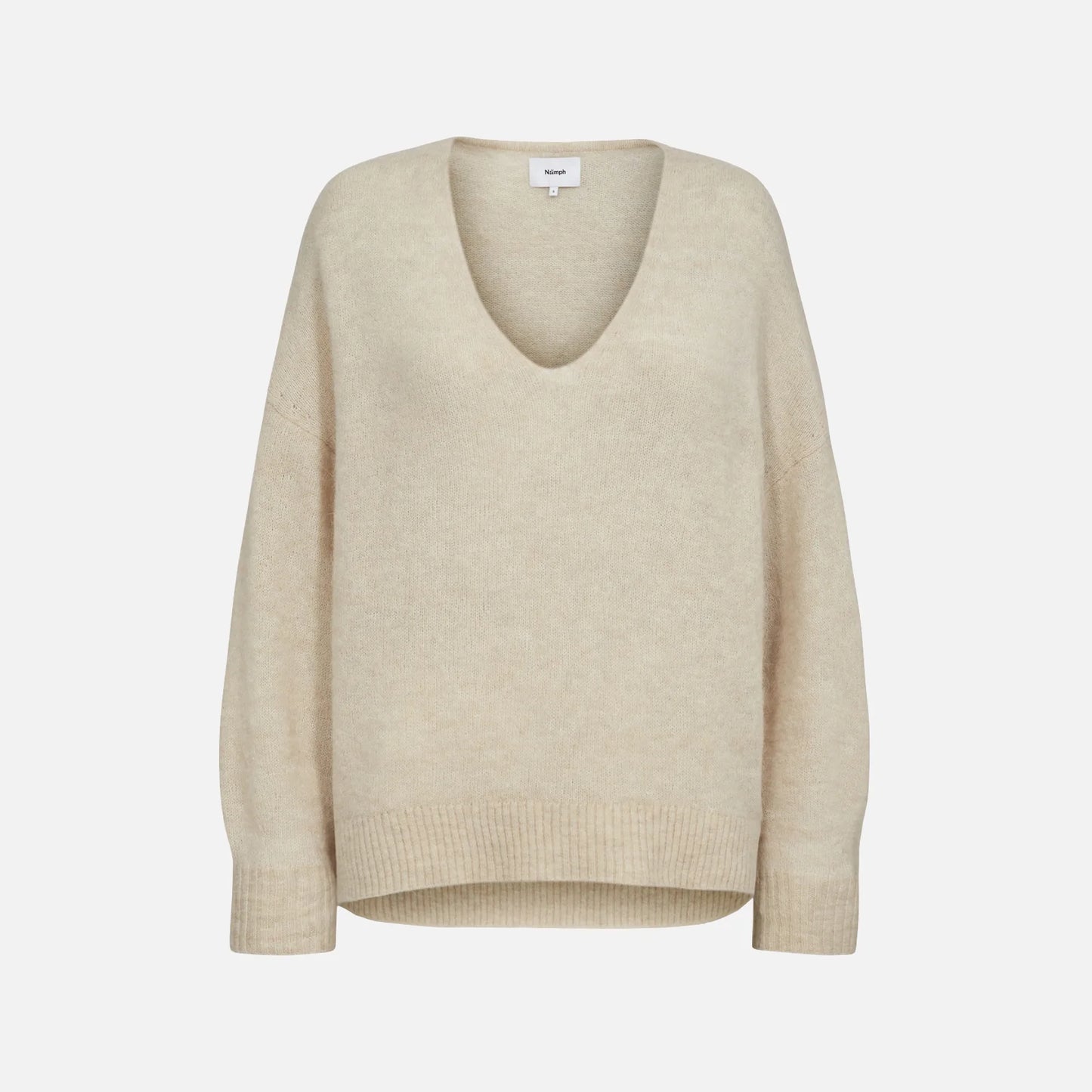 Nuriette V-Neck Pullover fra Nümph - Gray Morn