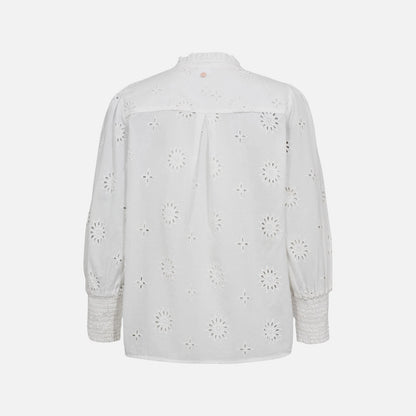 Nusammy Shirt fra Nümph - Bright White - Set fra ryggen
