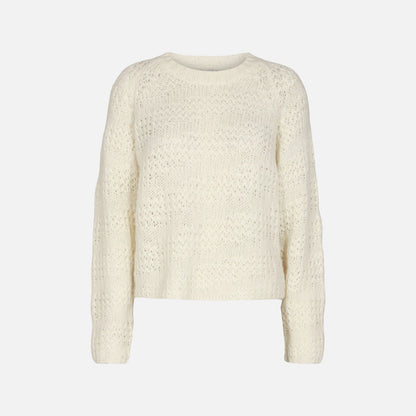 Nutelsa Pullover fra Nümph i Cloud Dancer