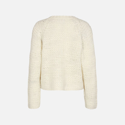 Nutelsa Pullover fra Nümph i Cloud Dancer (ryg)