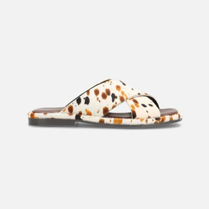 Onry HA sandaler fra Phenumb - Dalmatian Brown Pony Hair