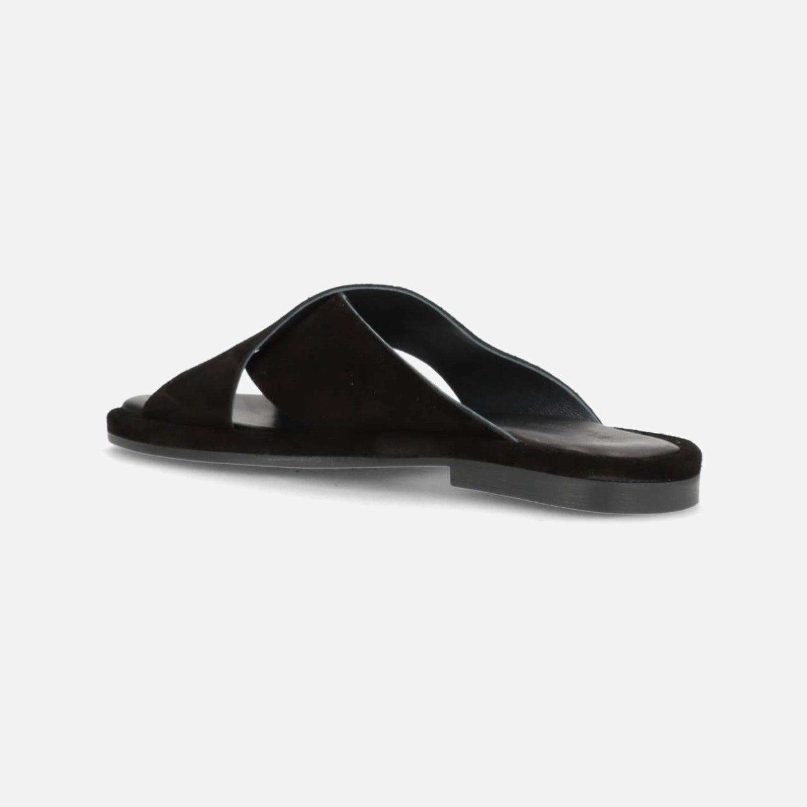 Onry S Sandaler fra Phenumb - Black Suede - Skråt bagfra